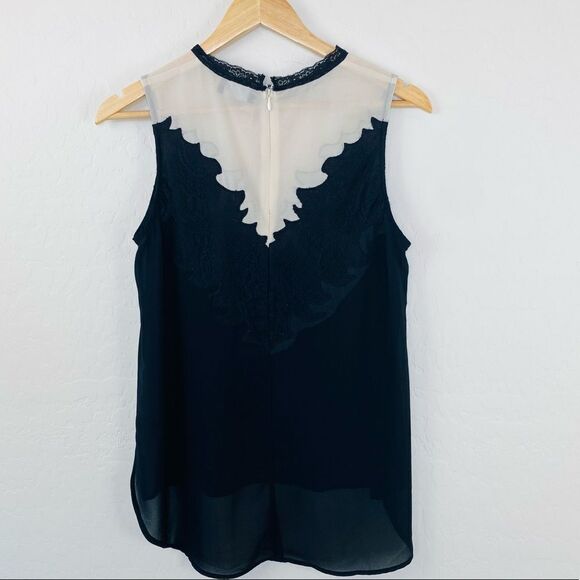 ASTR black white sheer lace sleeveless top small - Picture 3 of 5